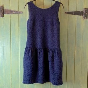 Club Monaco Sleeveless Drop-Waist Jacquard Mini Dress